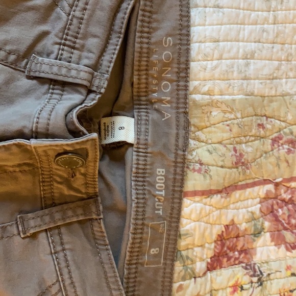 Khaki bootcut pants, Sonoma - Picture 4 of 5